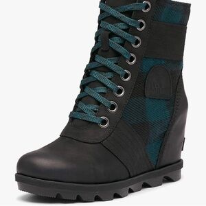 Sorel Lexie Plaid Wedge Boots